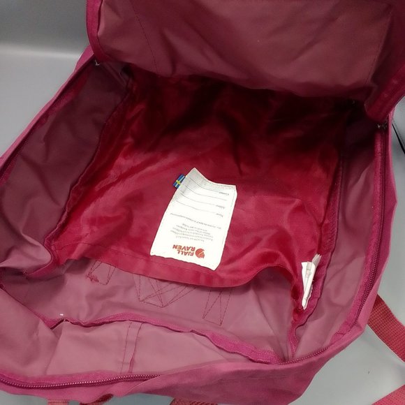 FJALLRAVEN KANKEN Red 16L Backpack Burgundy 16" Large Rucksack School Bag - Picture 12 of 12